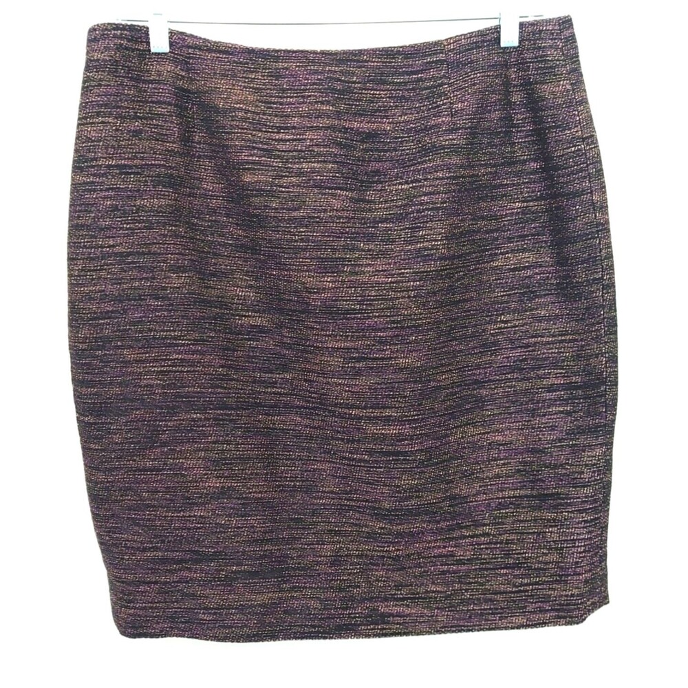 Doncaster Size 14 Pencil Skirt Brown Gold Purple Professional Career